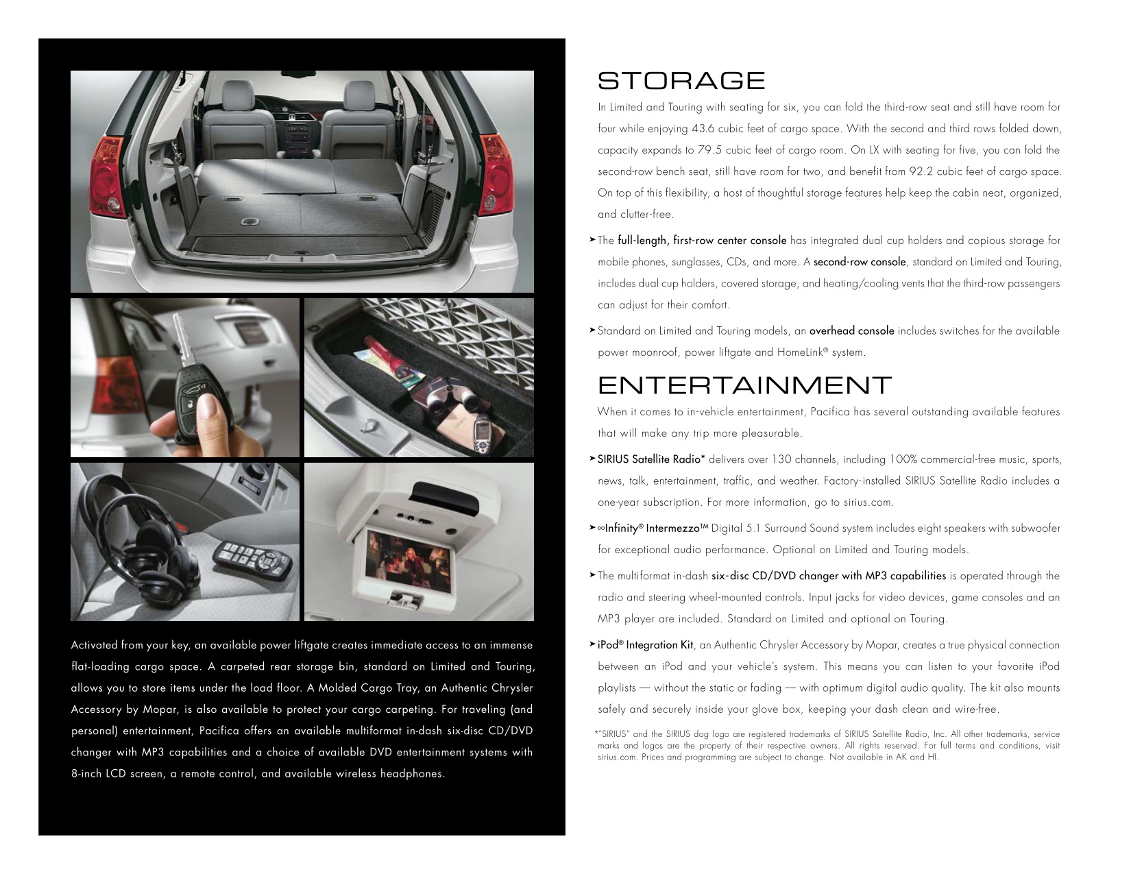 2008 Chrysler Pacifica Brochure Page 4